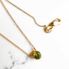 14K Yellow Gold Peridot Necklace