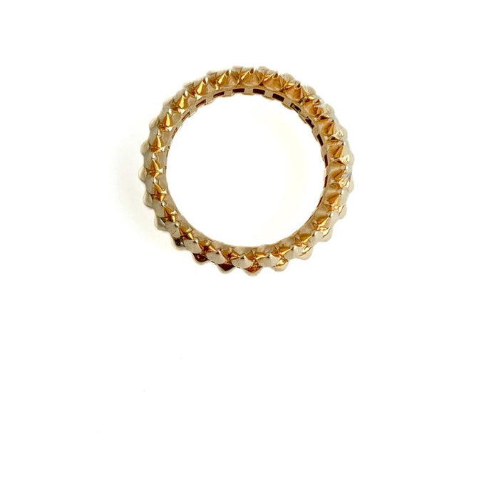 14K Yellow Gold Eternity Spike Ring