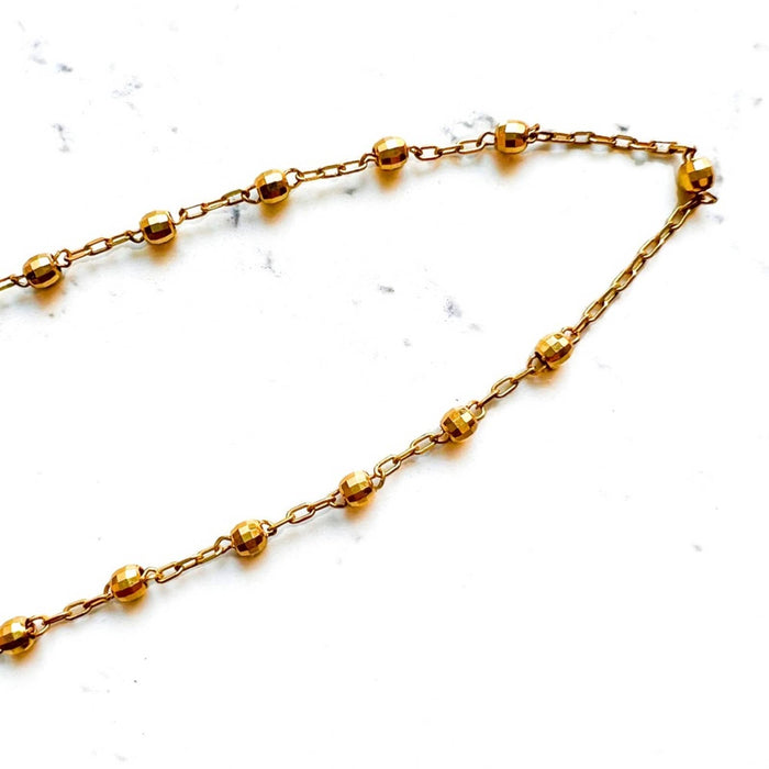 10K Yellow Gold Vintage Rosary Necklace