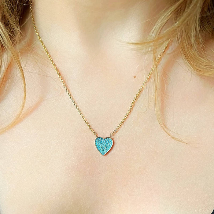 14K Yellow Gold Heart Necklace