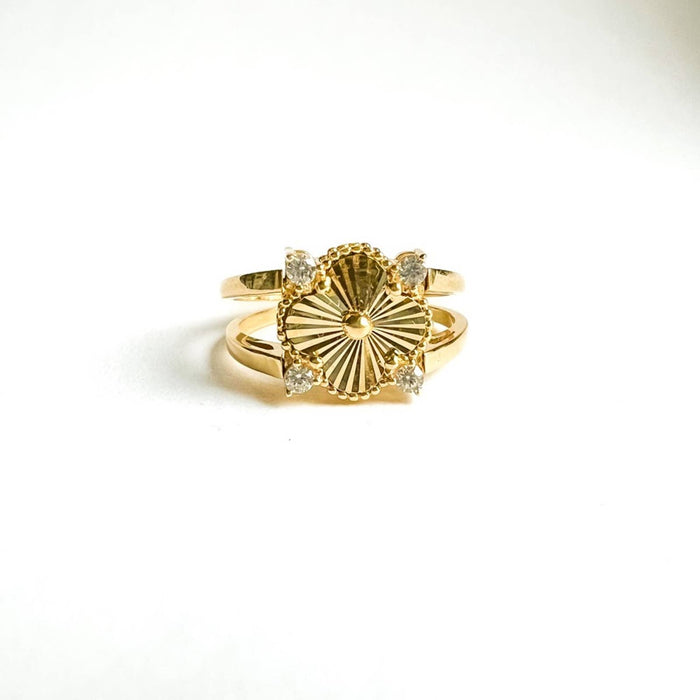 14K Yellow Gold Reversible  Ring