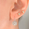 large diamond cluster earrings