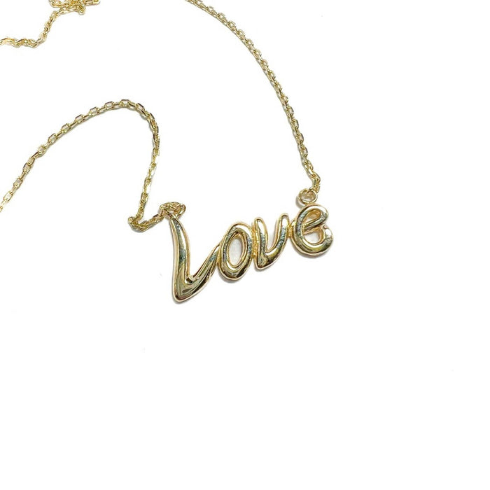 14K Yellow Gold Love Necklace