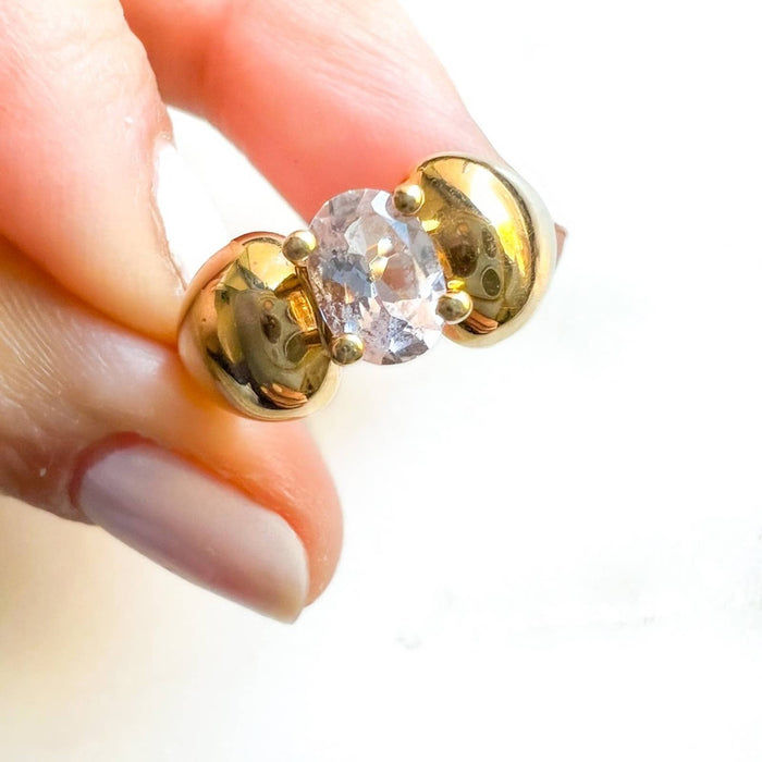 14k Yellow Gold Morganite Vintage Ring