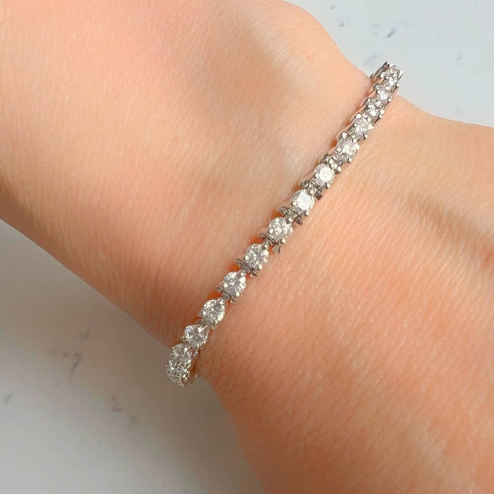 2CT Diamond Tennis Bracelet in 14K White Gold