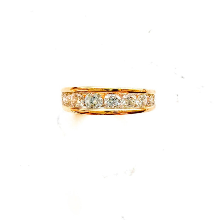 Vintage Diamond Channel Band in 14K Gold Price