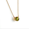 14K Yellow Gold Peridot Necklace