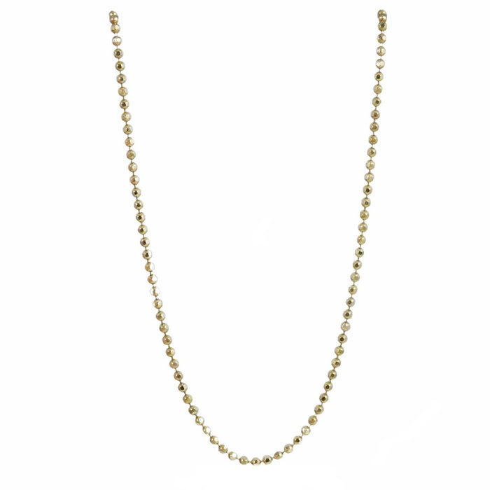 10k and 14K Gold 2mm Diamond Cut  Bead Necklace