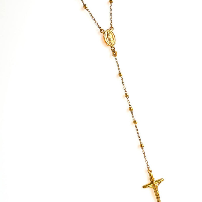 10K Yellow Gold Vintage Rosary Necklace