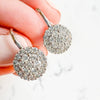 diamond cluster drop earrings