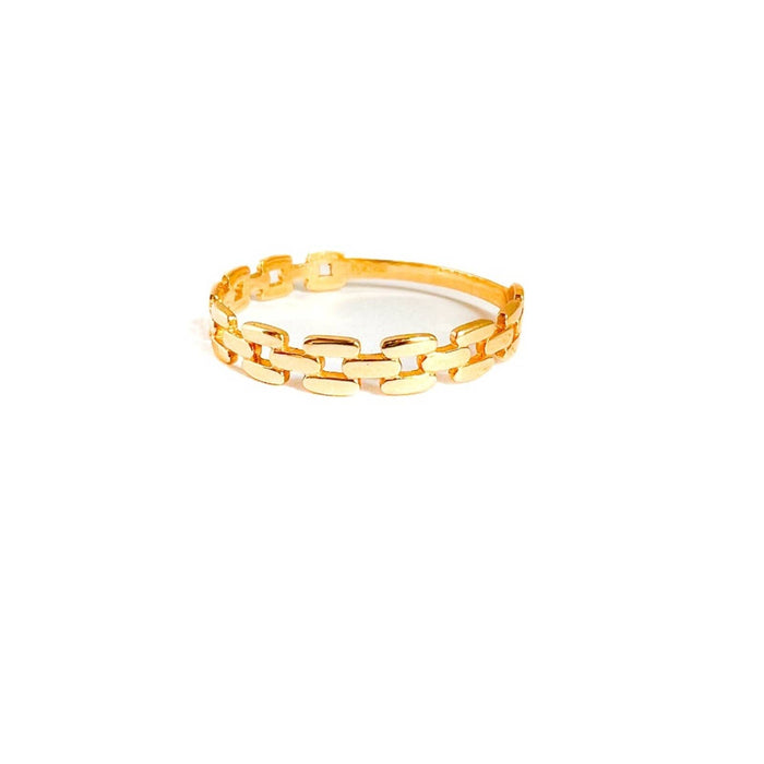 14K Solid Gold Chain Link Ring