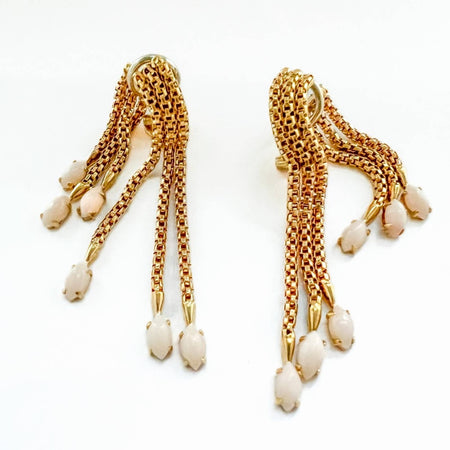 18k yellow gold tassel earrings