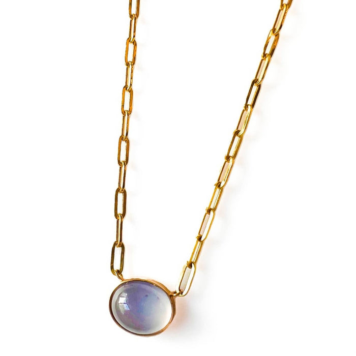 14K Yellow Gold Chalcedony Necklace