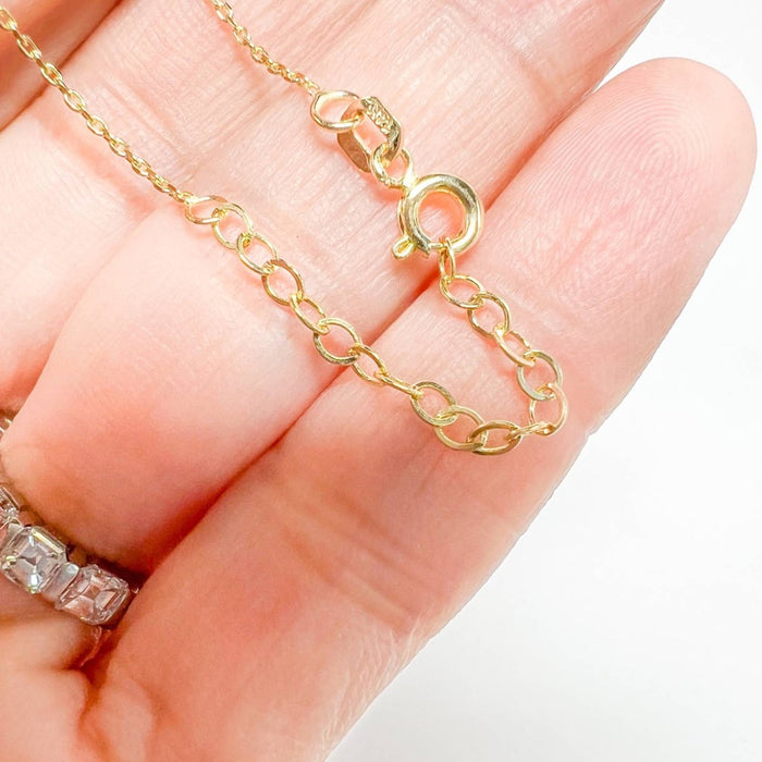 14K Yellow Gold Engravable  Bar Necklace