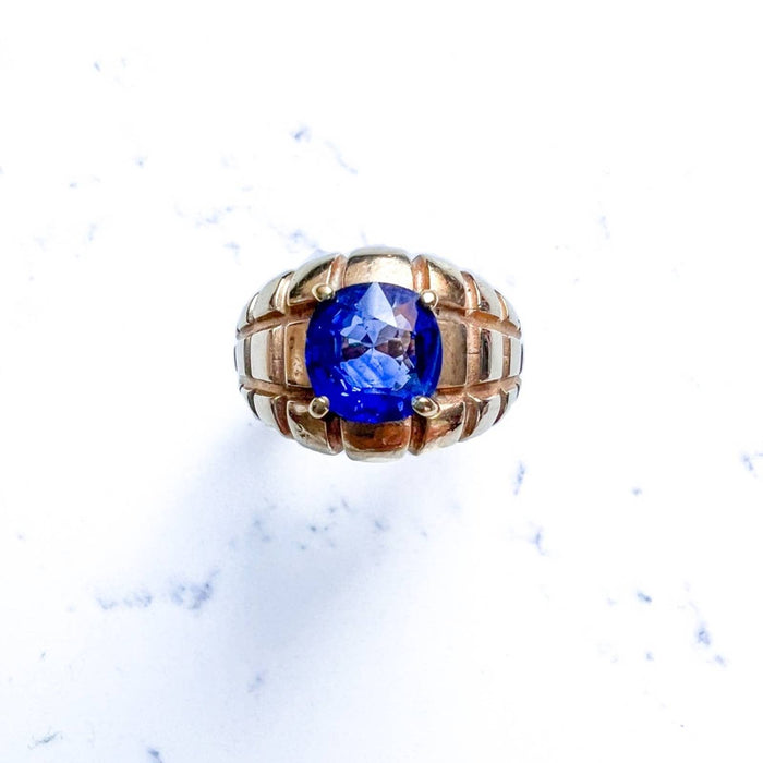 Vintage Tanzanite Ring 14K Yellow Gold