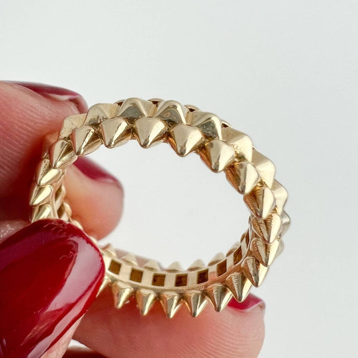 14K Yellow Gold Eternity Spike Ring