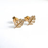 14k gold diamond stud earrings	