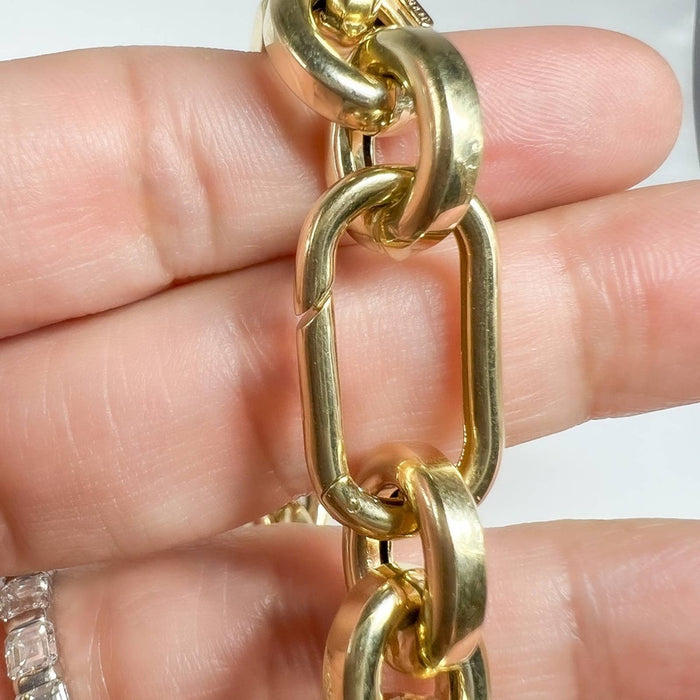 14K Yellow Gold Jumbo Chunky interlocking Links