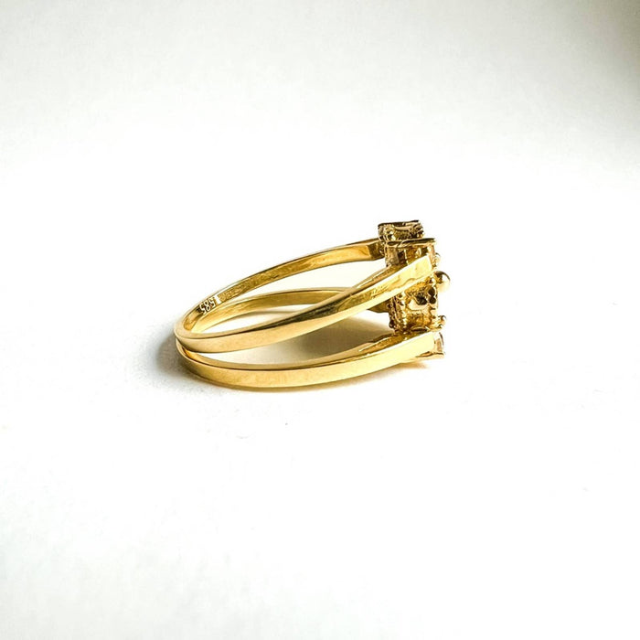 14K Yellow Gold Reversible  Ring