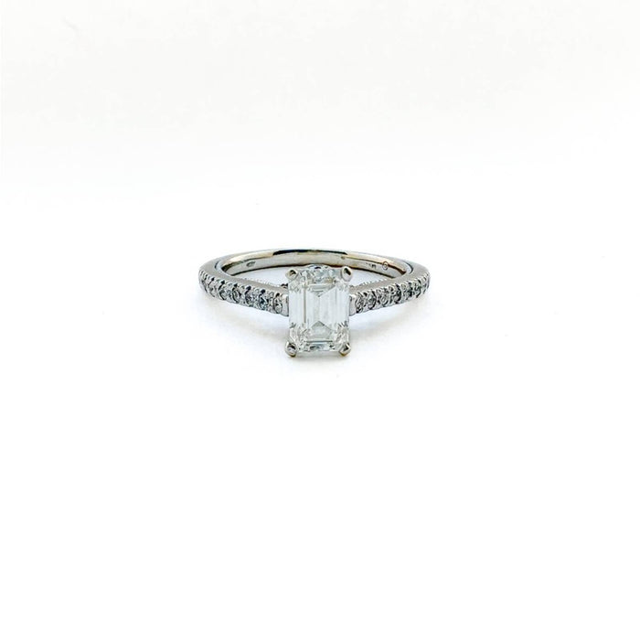 	2 carat emerald cut diamond ring