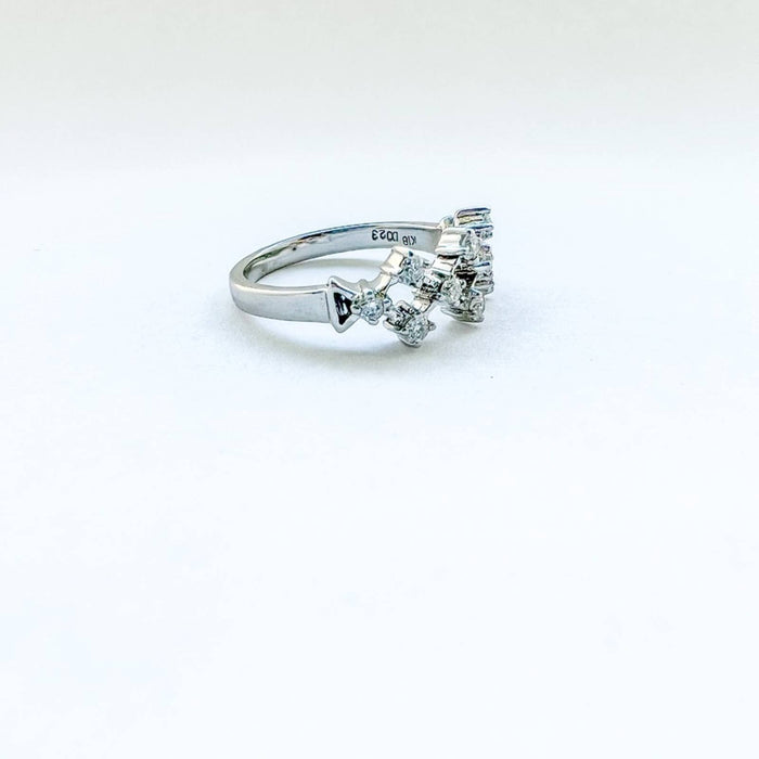 18K White Gold Diamond Vintage Ring