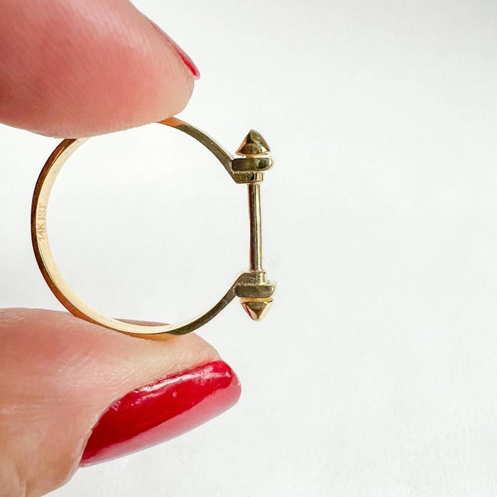 14k Yellow Gold Arrow Ring