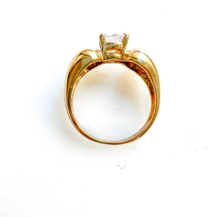 14k Yellow Gold Morganite Vintage Ring