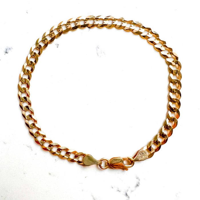 14K Yellow Gold Cuban Bracelet