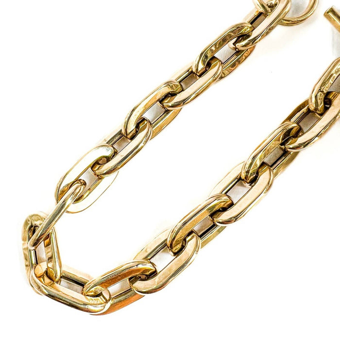 14K Yellow Gold Gold Jumbo Chain Link Toggle Bracelet