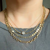 14k Yellow Gold Disc Links Necklace