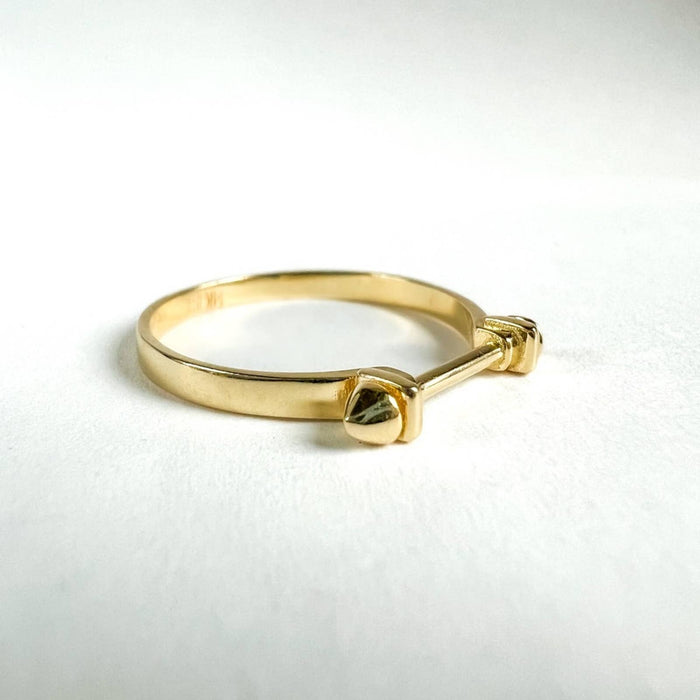 14k Yellow Gold Arrow Ring